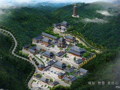 宜兴龙王寺古建规划设计布局图